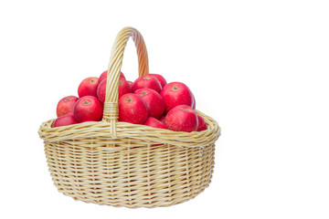 Full basket with red apples