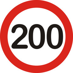 Verkehrsschild, 200