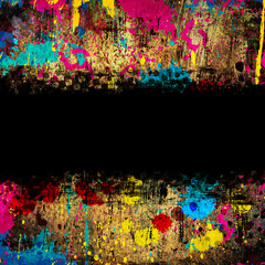 colorful grunge background with stains of paint