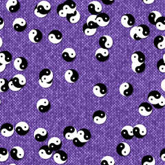 Fototapeta premium Yin-yang shapes with seamless generated background