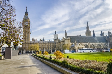 Fototapeta na wymiar Big ben and Houses of Parliament, London
