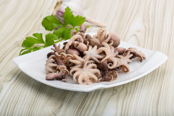 Boiled octopus