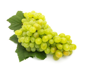 white grape on white background