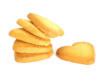 cookie hearts on a white background