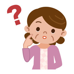 考える中高年女性