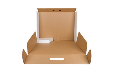 Cardboard box isolated on white background