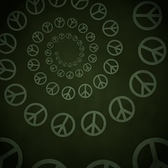 3d render of a stylish peace label  on vintage background