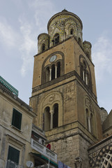 Obraz premium Amalfi Cathedral, Italy, Tower detail