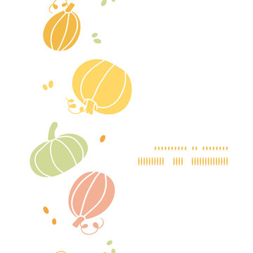 Vector thanksgiving colorful pumpkins silhouettes vertical