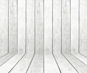 Wooden room in perspective view, grunge background.