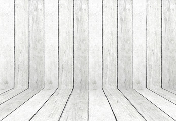 Wooden room in perspective view, grunge background.