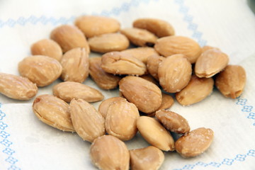 Toasted almonds on table Spain