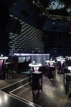 Dance club interior. Bulgaria