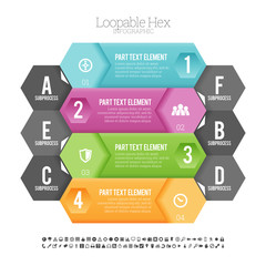 Loopable Hex Infographic