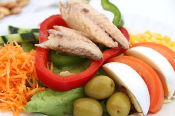 Salad on plate Spain