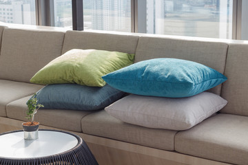 pillow and sofa interior design