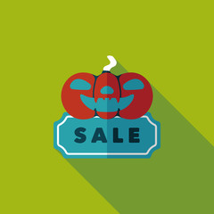 Halloween SALE flat icon with long shadow,eps10