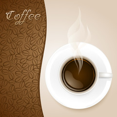 Cup of Coffee on paper background