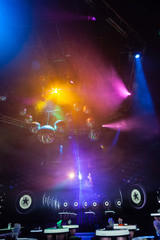 Fototapeta na wymiar Disco light show, Stage lights