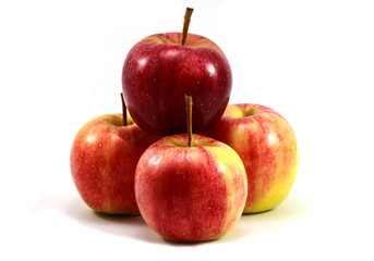 Red apple isolated on white background