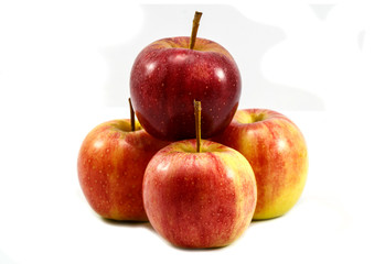 Red apple isolated on white background