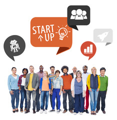 Diverse People and Startup Business Concept