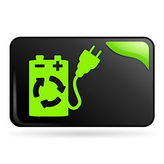 recharger sur bouton web rectangle vert