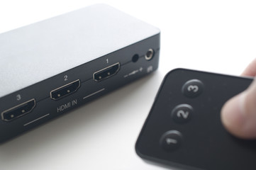 Obraz premium HDMI device with remote control