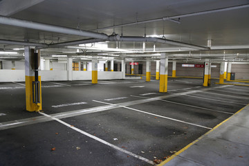 Empty underground parking background
