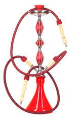 Red hookah isolated on white background © zhagunov_a