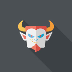 Vampire flat icon with long shadow, eps10