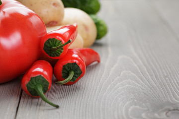 fresh ripe organic vegetables