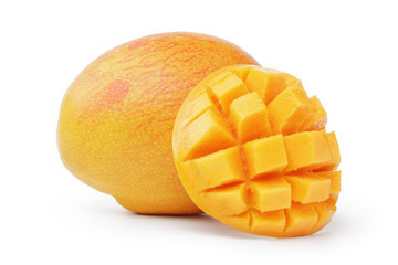 ripe yellow red mango