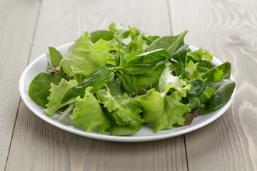 mix salad in white bowl