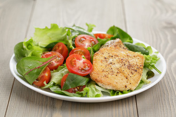 roasted chicken with mix salad