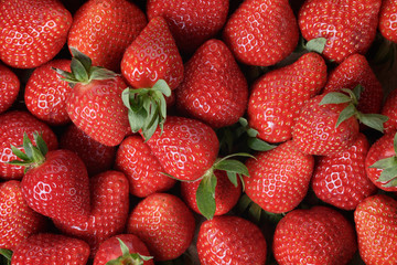 fresh ripe strawberries background