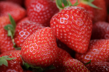 fresh strawberries close up