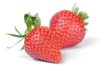 fresh ripe whole strawberries