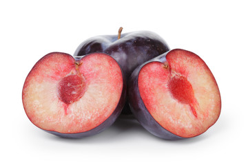 black plums with half