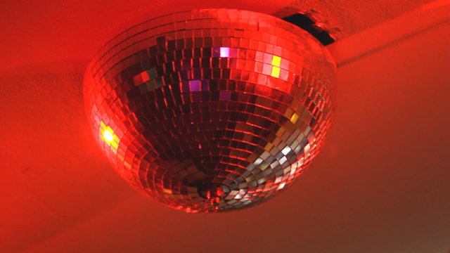 Beautiful Disco Ball Spinning seamless with flares