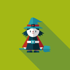 witch flat icon with long shadow,eps10