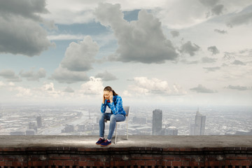 Woman in chair