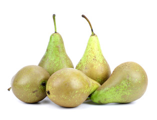 Pear fruits isolated on white background