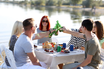 Young friends on rest, outdoors