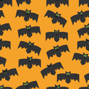 Seamless pattern of bats, decorative background for Halloween