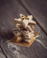 Fototapeta na wymiar Stack of lovely Christmas cookies