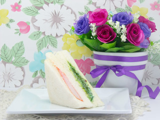 alaska crabstick seasoned seaweed sandwich