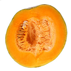 Cut pumpkin isolated