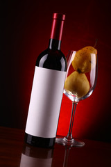 Red wine and pears