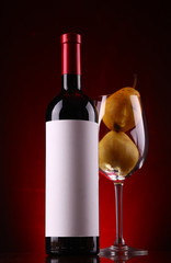 Red wine and pears